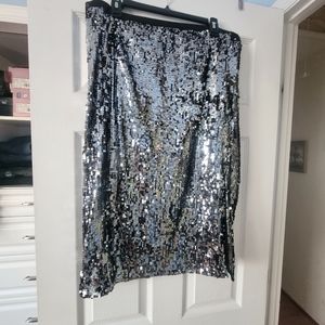 Sequin Mid-calf Skirt